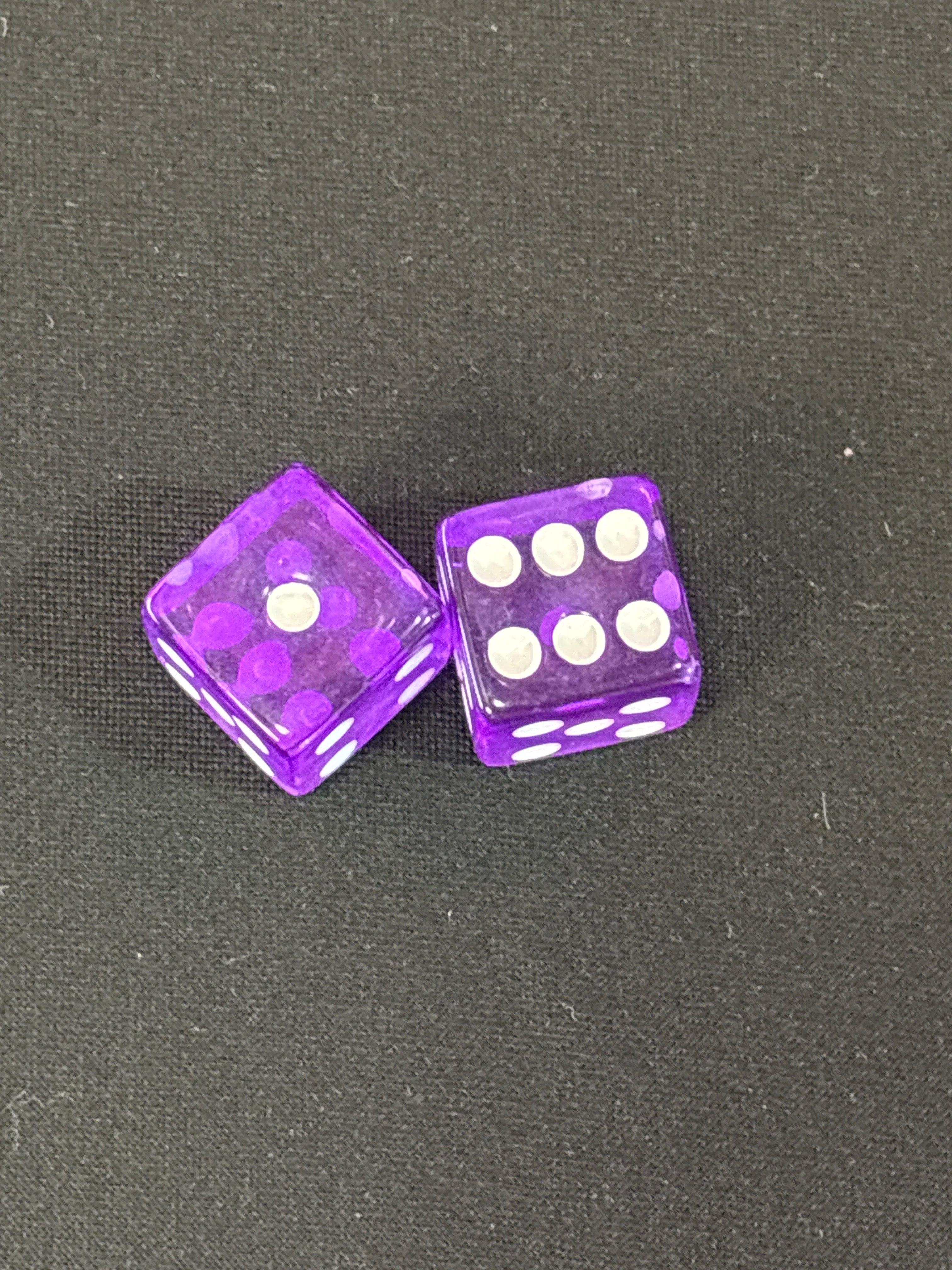 Clear Purple Mahjong Dice