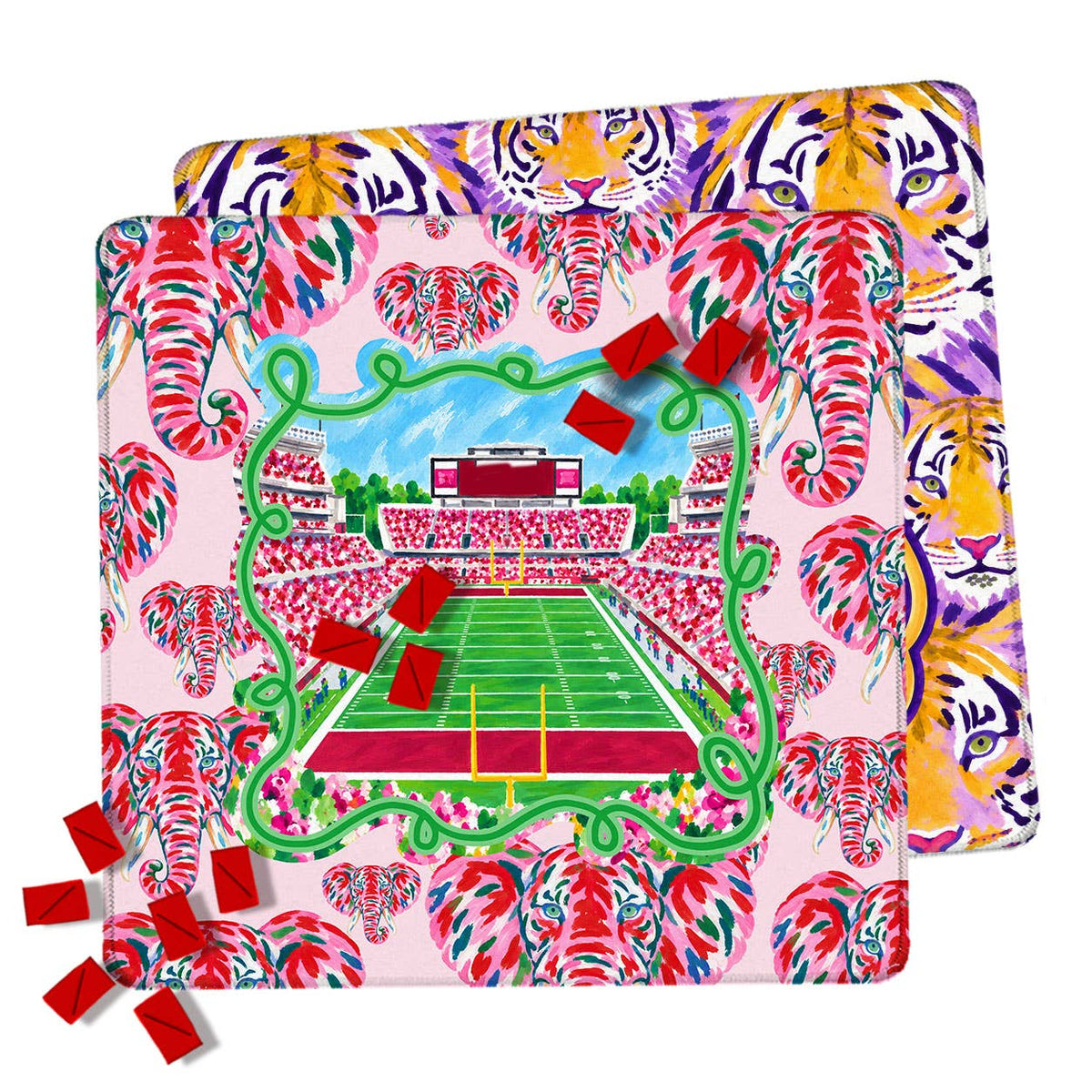 Mahjong Mat 31", Football, Grace Christian Rams Knoxville TN Tennessee