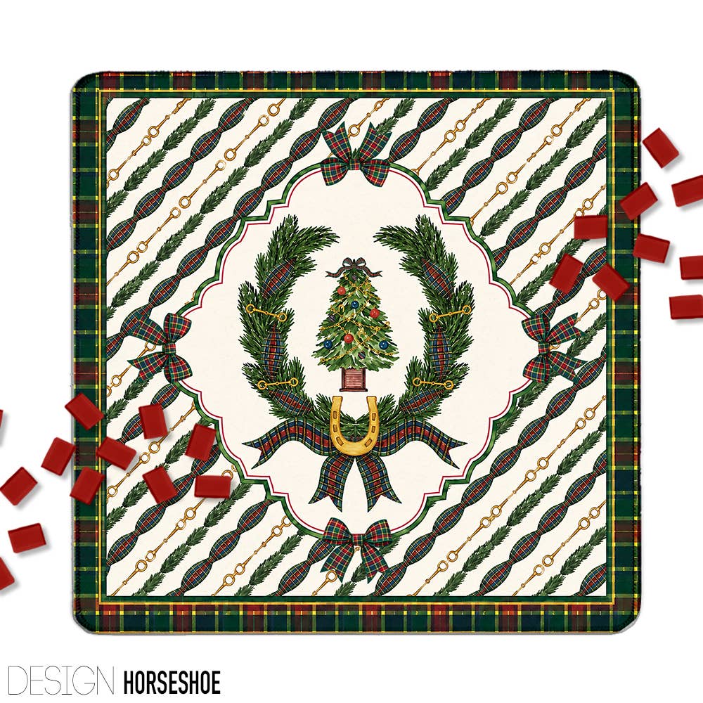 Mahjong Mat 31", Neoprene, Holiday, Christmas, Winter : Sugar Plum / Neoprene without bag