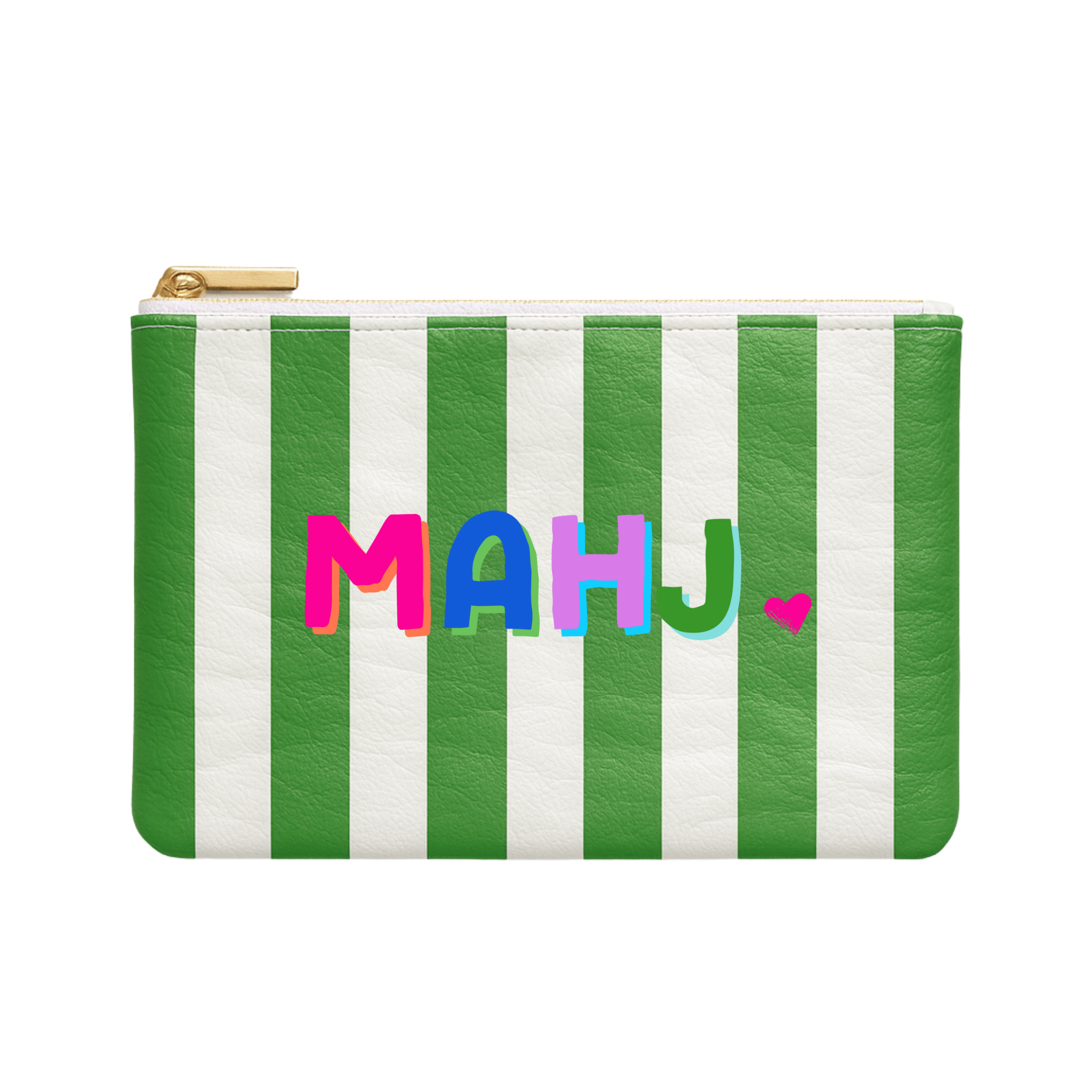 Mahjong Pouch | MAHJ Club Stripe Flat Zip Mahjong gift Tyvek