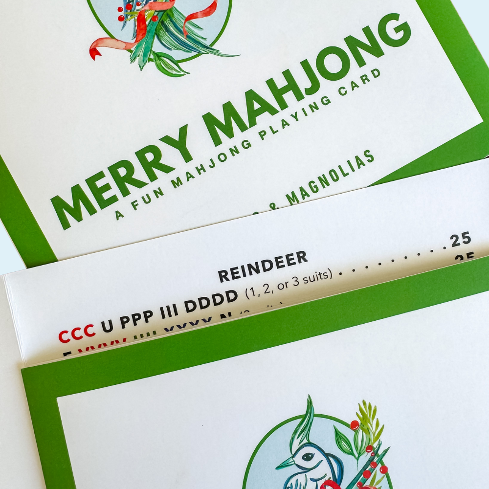 Merry Mahjong: A Fun Mahjong Playing Card (Set of 2)
