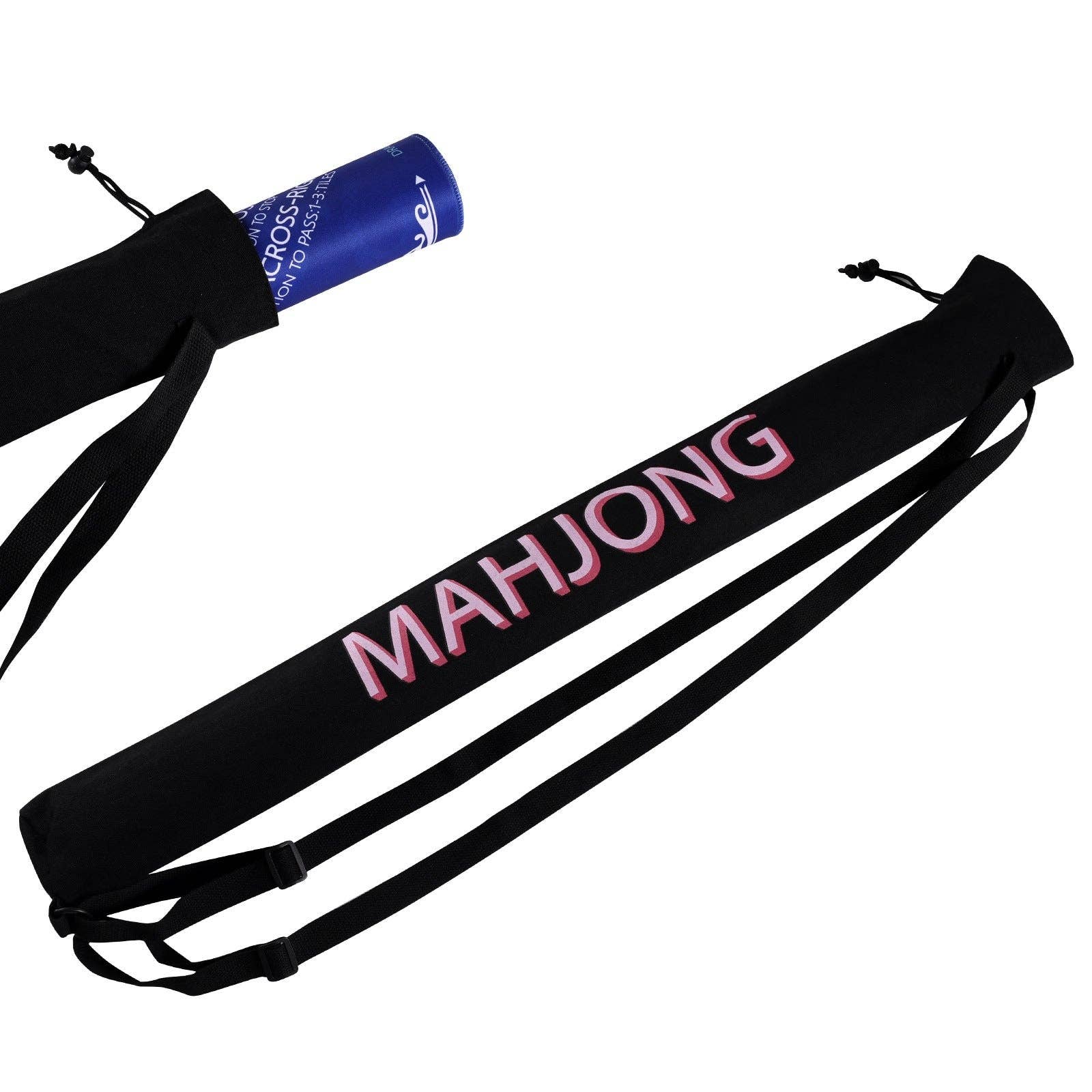 Mahjong Travel Bag – Large Capacity Crossbody Storage Tote: Dark Pink (Polyester)