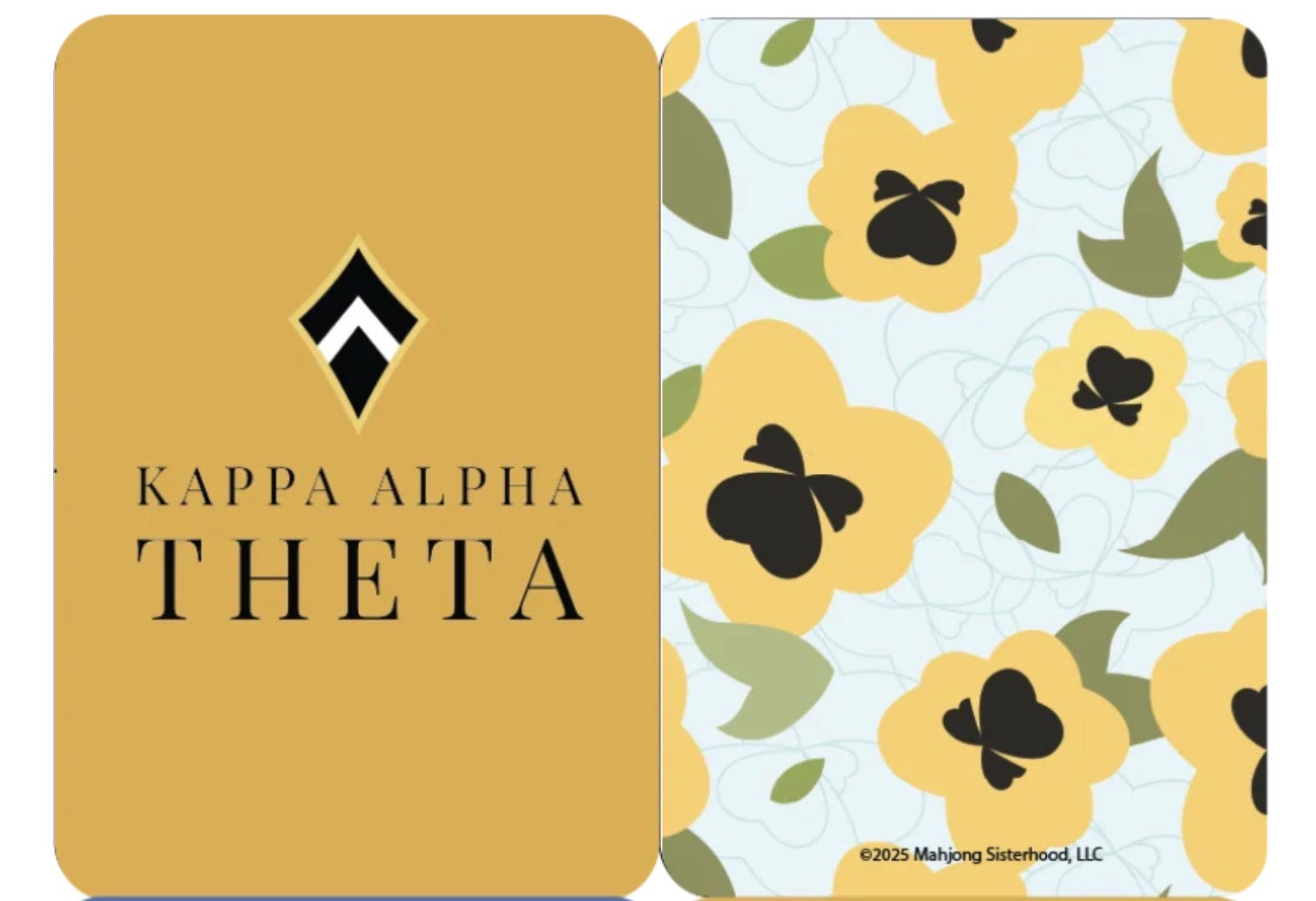 Mahjong Sisterhood Kappa Alpha Theta Bid Day Bundle- Mahjong Tiles, Mat, and Shufflers