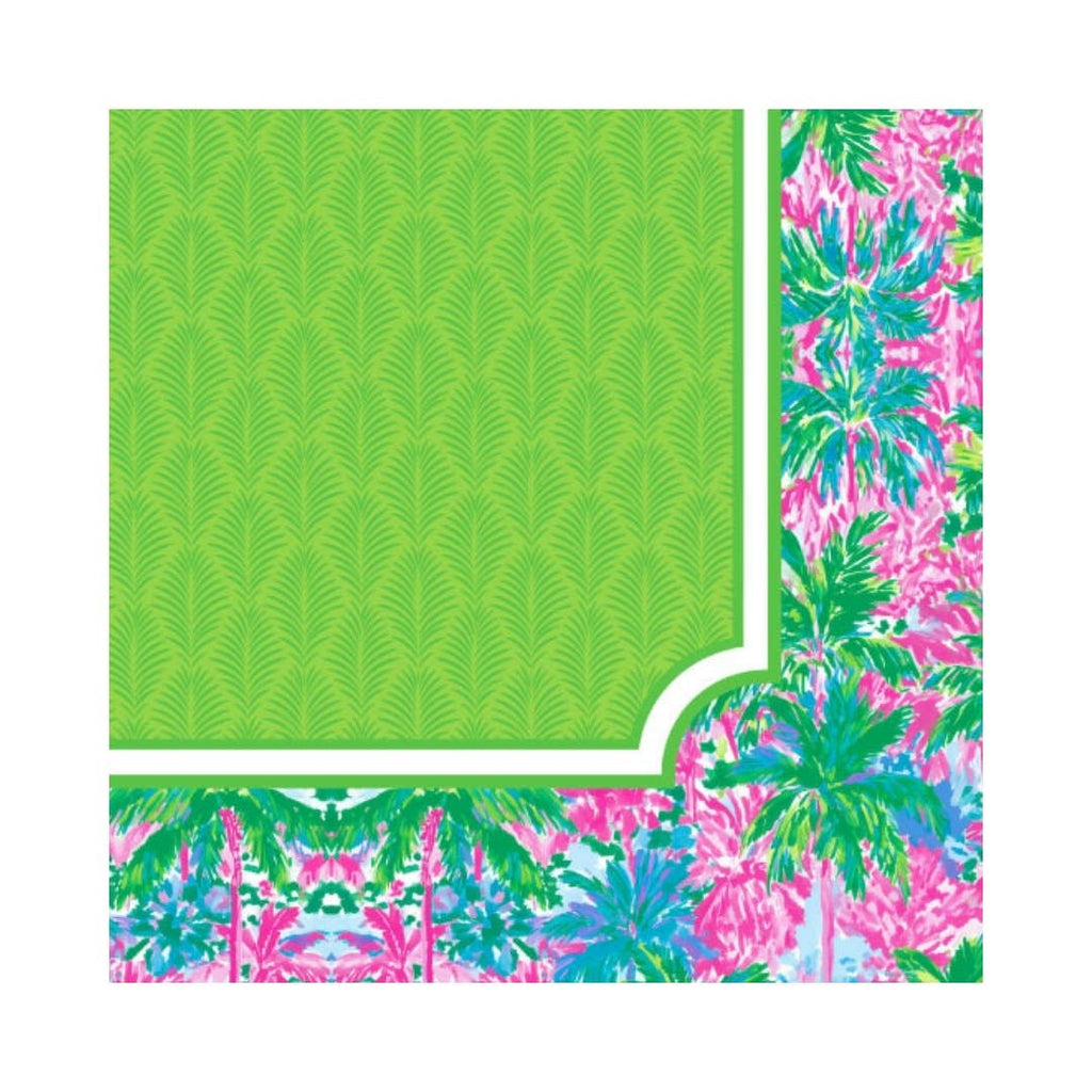 NEOPRENE Palm Beach Collection Mahjong Mat | Pink Blue Lime: Tropical Pink Lime