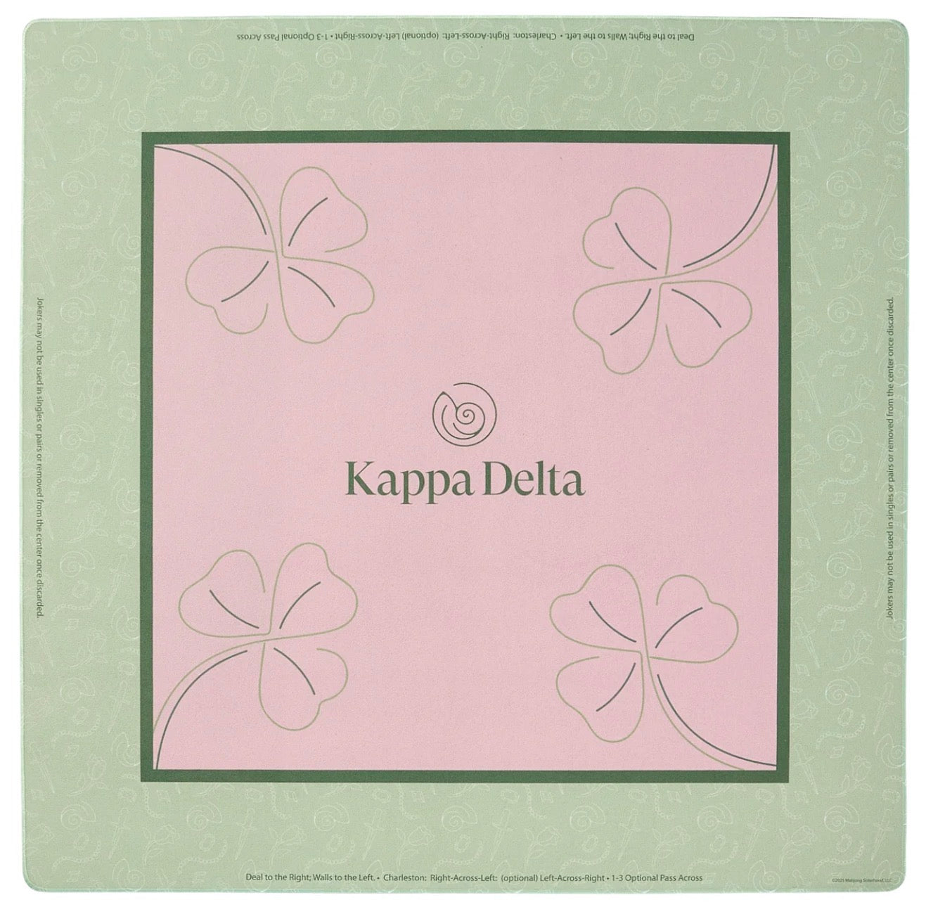 Mahjong Sisterhood Kappa Delta Bid Day Bundle - Mahjong Tiles, Mat, and Shufflers