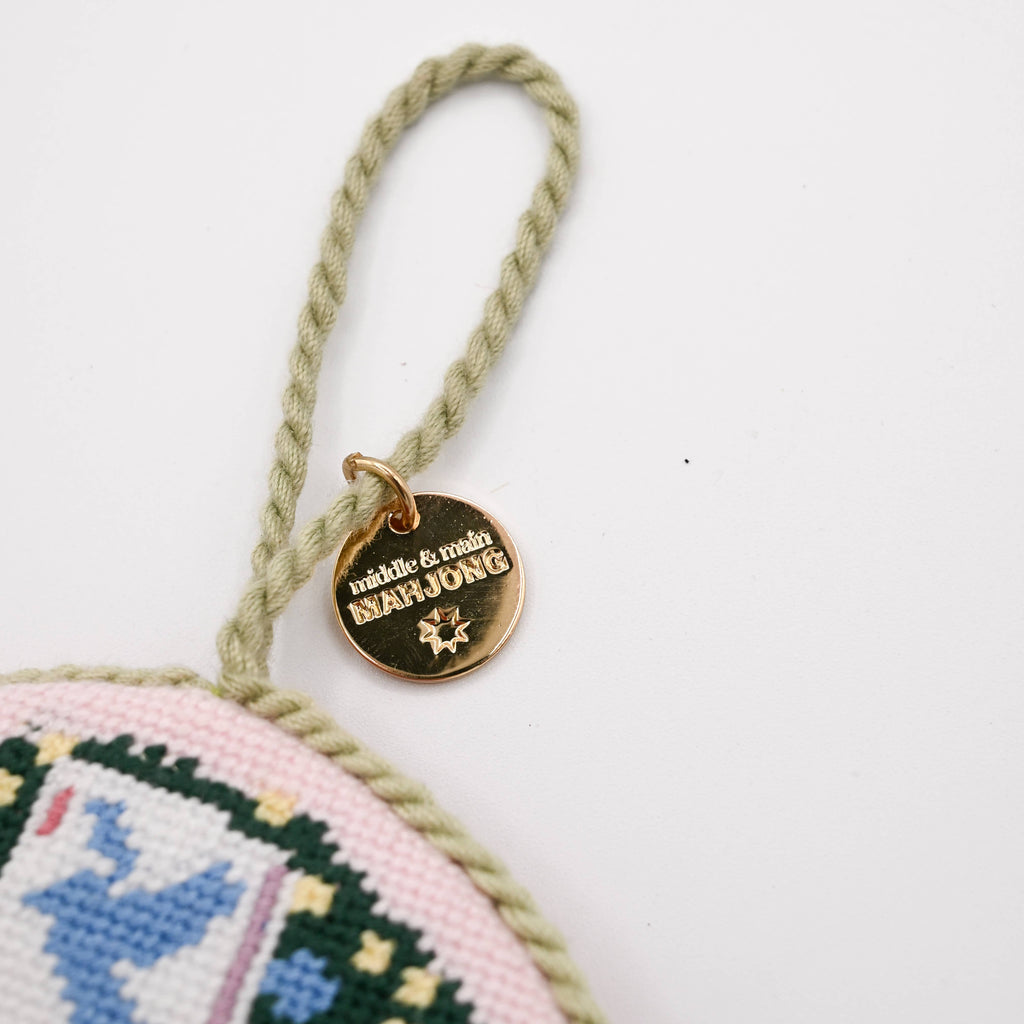 Mahjong Memento Needlepoint Ornament
