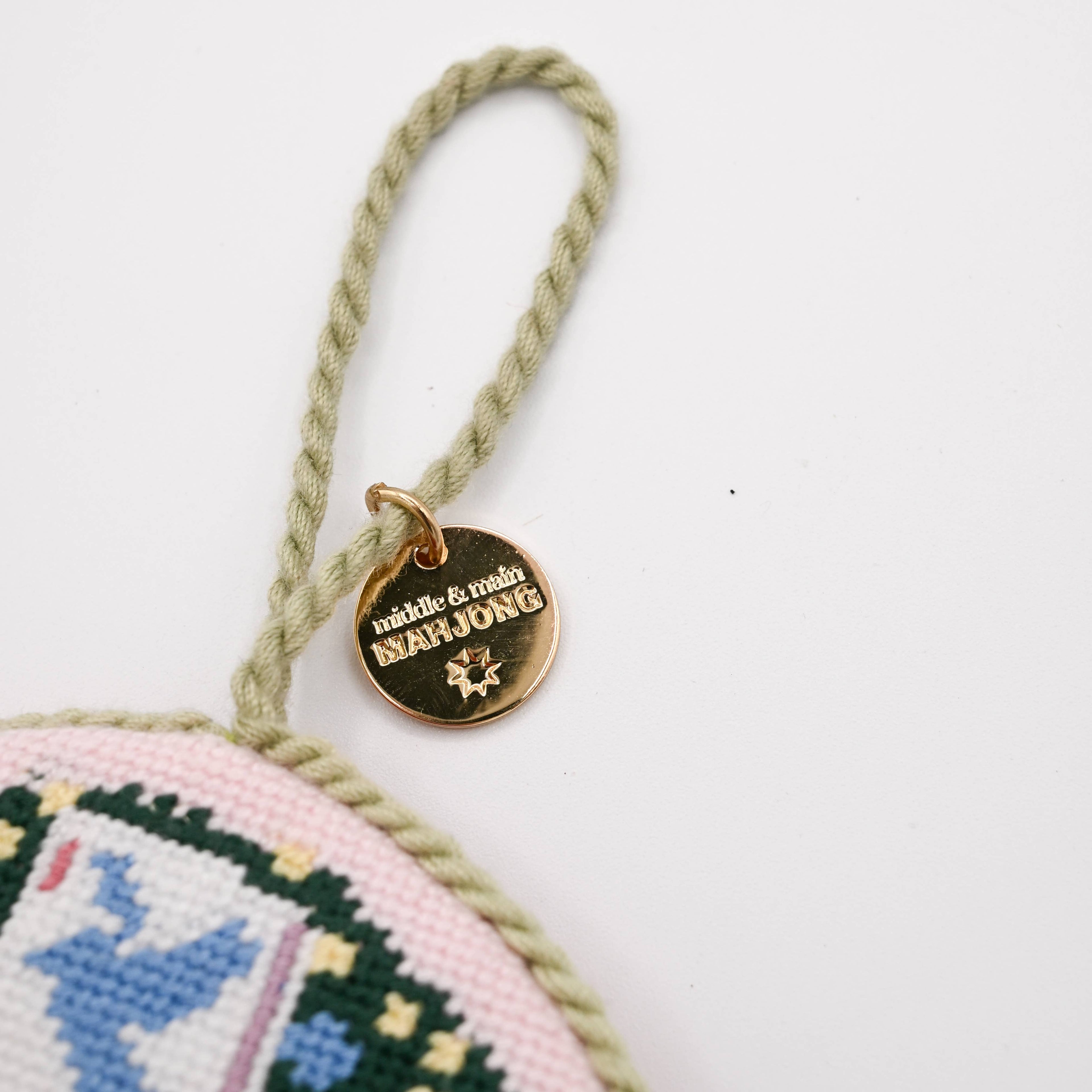 Mahjong Memento Needlepoint Ornament