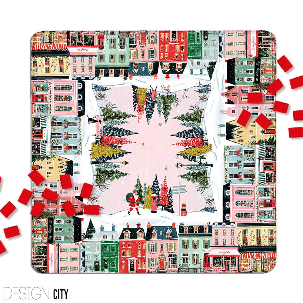 Mahjong Mat 31", Neoprene, Holiday, Christmas, Winter : Joy / Neoprene without bag