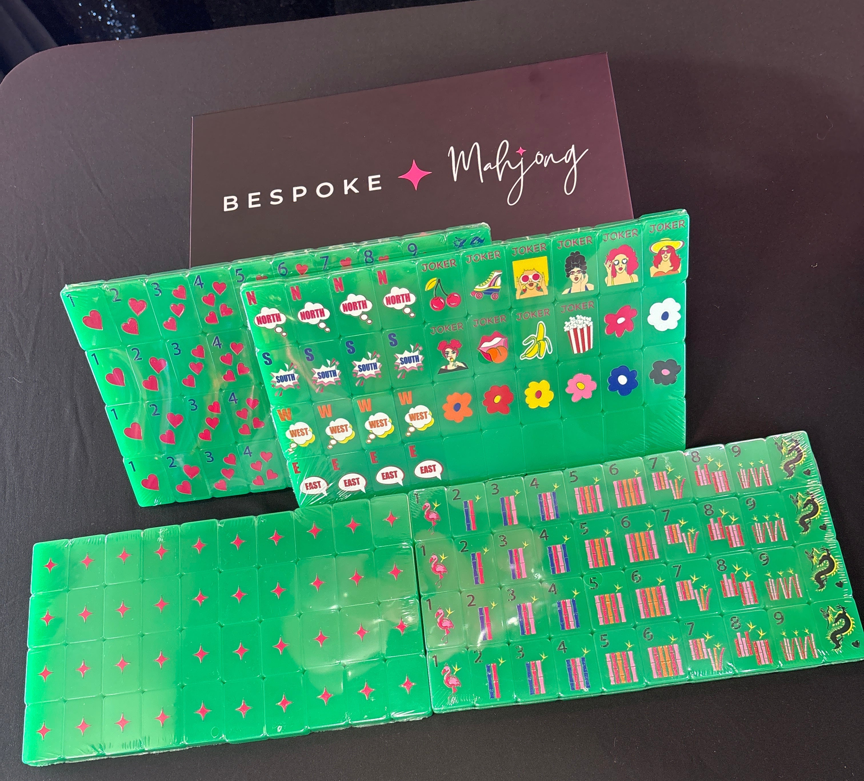 Pop Diva Tiles (Green)- Bespoke Mahjong