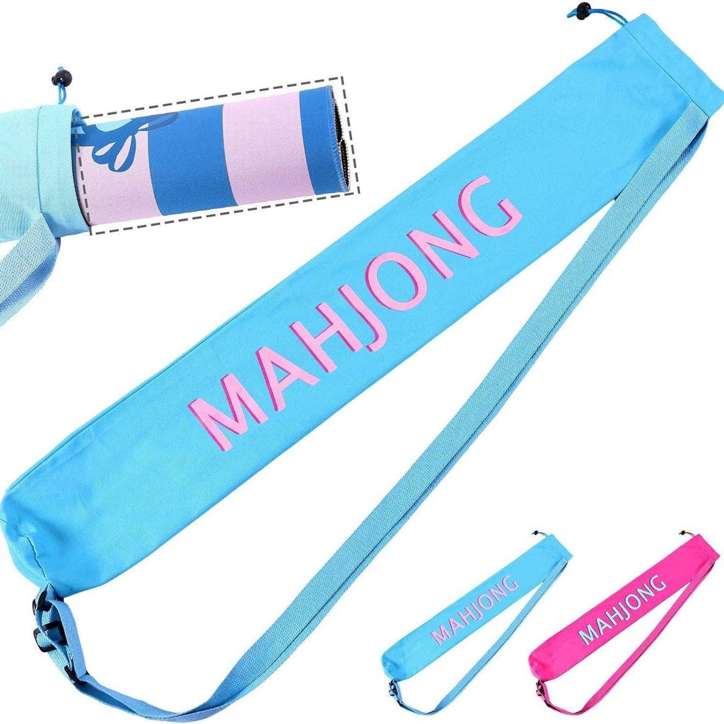 Mahjong Travel Bag – Large Capacity Crossbody Storage Tote: Dark Pink (Polyester)