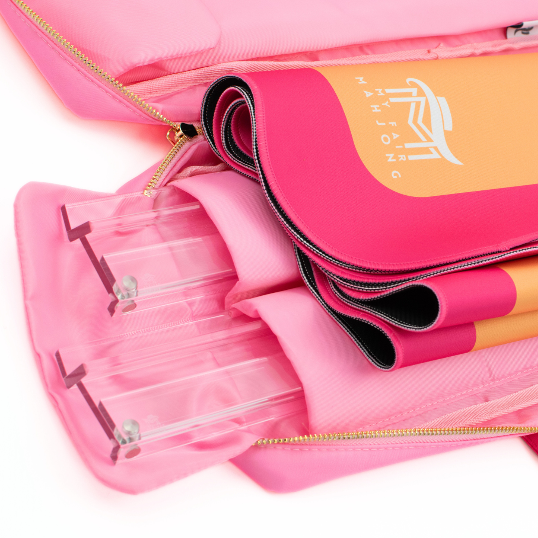 My Fair Mahjong MAHJONG RACKS | Premium Acrylic | 4 Racks + 4 Pushers: Solid Teal