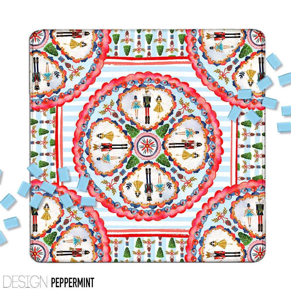Mahjong Mat 31", Neoprene, Holiday, Christmas, Winter : Sugar Plum / Neoprene without bag
