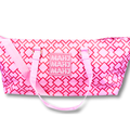 My Fair Mahjong MAHJONG TOTE BAG  |  Wide with Zipper Closure: Geometric- Pink Tote Bag