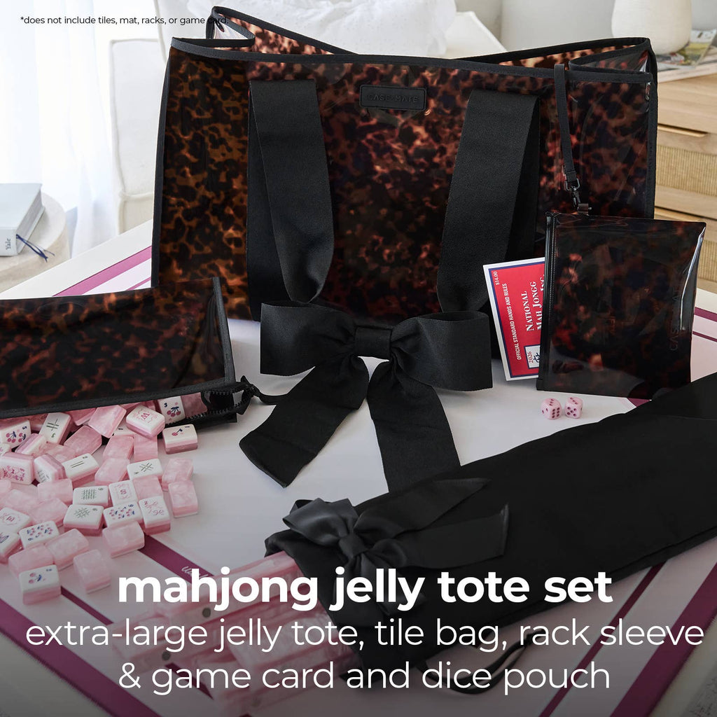 Case-Mate Mahjong Jelly Tote Set: Tortoiseshell Bow