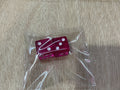 Clear Hot Pink Translucent Mahjong Dice