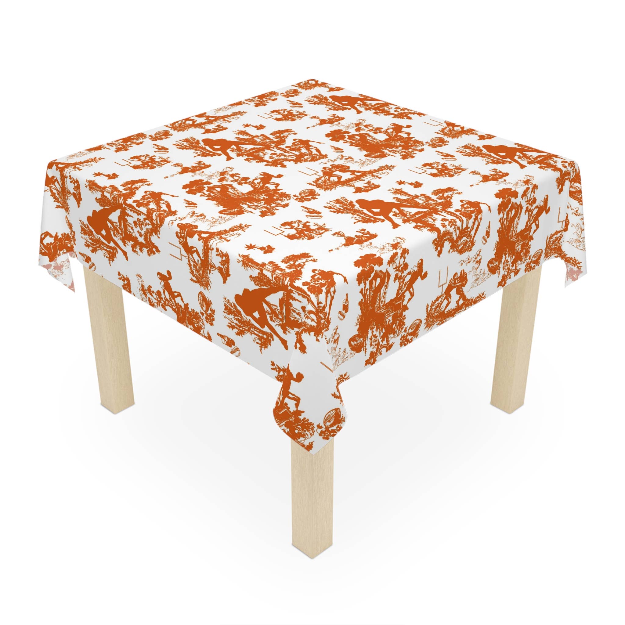 Mahjong Tablecloth, Football Toile, Tailgate, Tennessee / 58" cotton twill