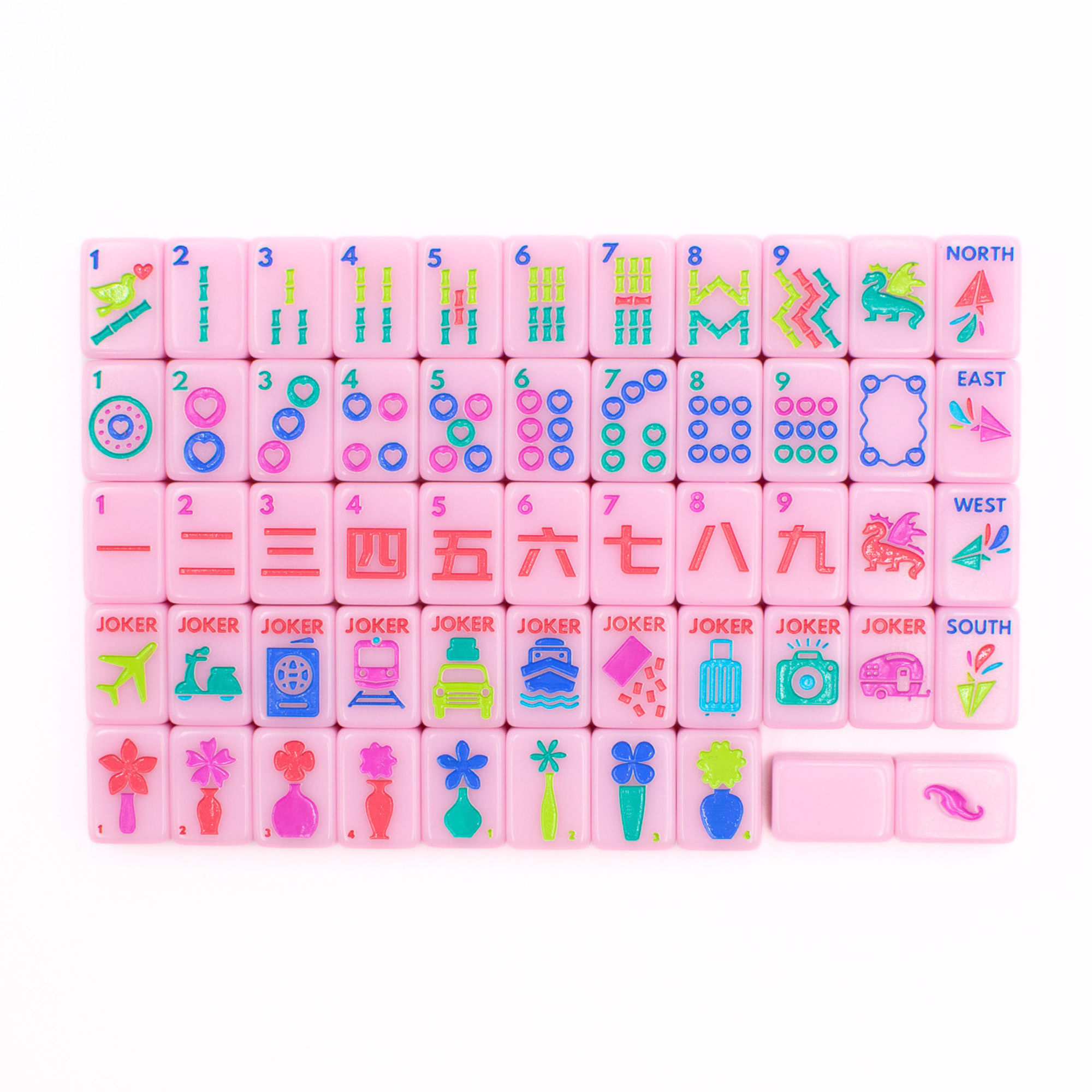 My Fair Mahjong MINI TRAVEL MAHJONG  |  Mini Anywhere Series  |  Pink  CLEARANCE - MUST GO!!!