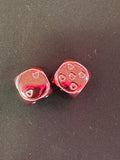 Metallic Pink Heart Mahjong Dice