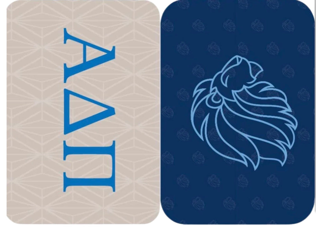 Mahjong Sisterhood Alpha Delta Pi Bid Day Bundle - Mahjong Tiles, Mat, and Shufflers
