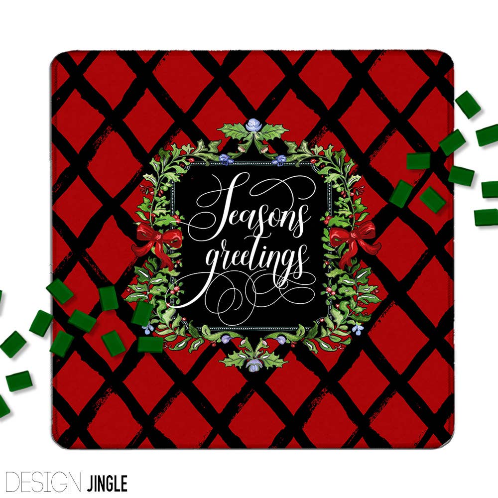 Mahjong Mat 31", Neoprene, Holiday, Christmas, Winter : Sugar Plum / Neoprene without bag