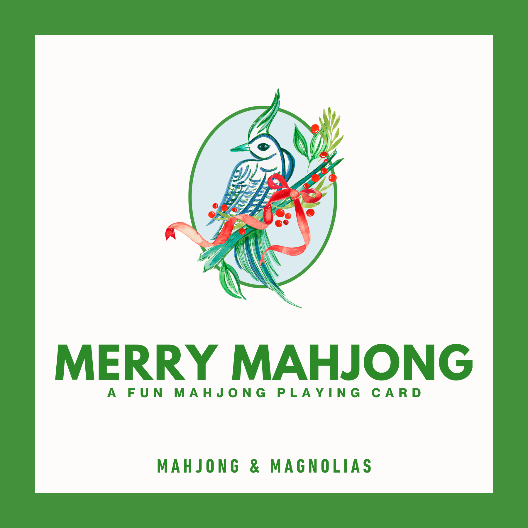 Merry Mahjong: A Fun Mahjong Playing Card (Set of 2)