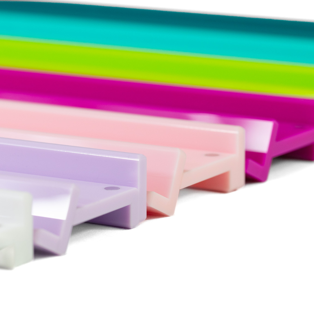 My Fair Mahjong MAHJONG RACKS | Premium Acrylic | 4 Racks + 4 Pushers: Solid Macaron Blue
