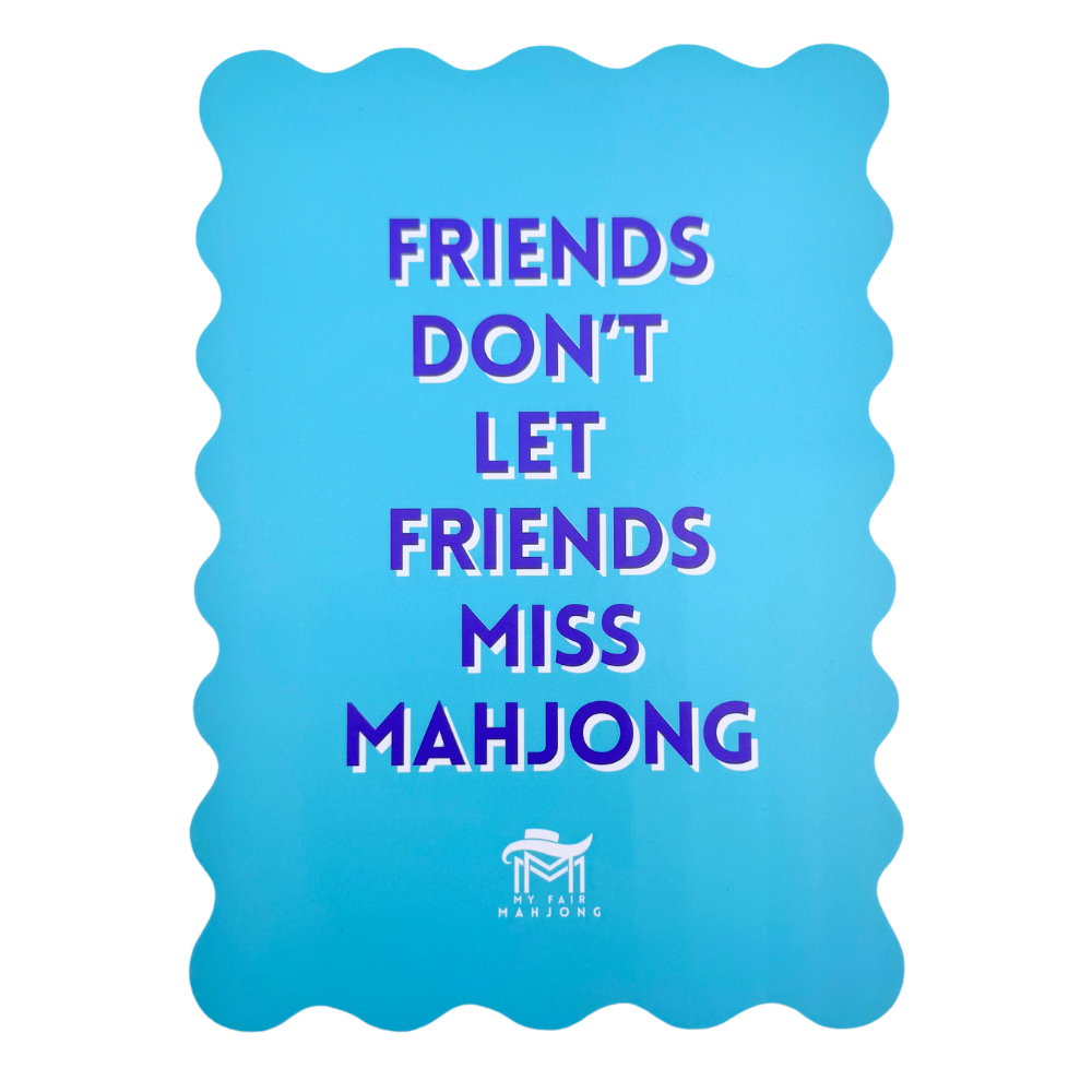 My Fair Mahjong MAHJONG SHUFFLE CARD | Scalloped Edges & Bright Colors | Sized to Store with Mahjong League Cards: 07-PURPLE- SMILES &...