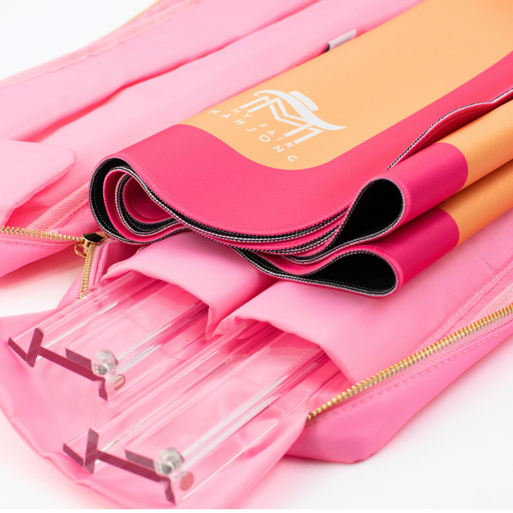 My Fair Mahjong Mahjong Rack Bag  |  Fits 20" Racks: Arrows- Blue Rack Bag