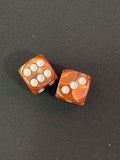 Brown Marble Mahjong Dice