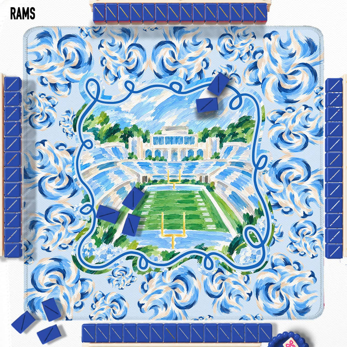 Mahjong Mat 31", Football, Grace Christian Rams Knoxville TN Tennessee