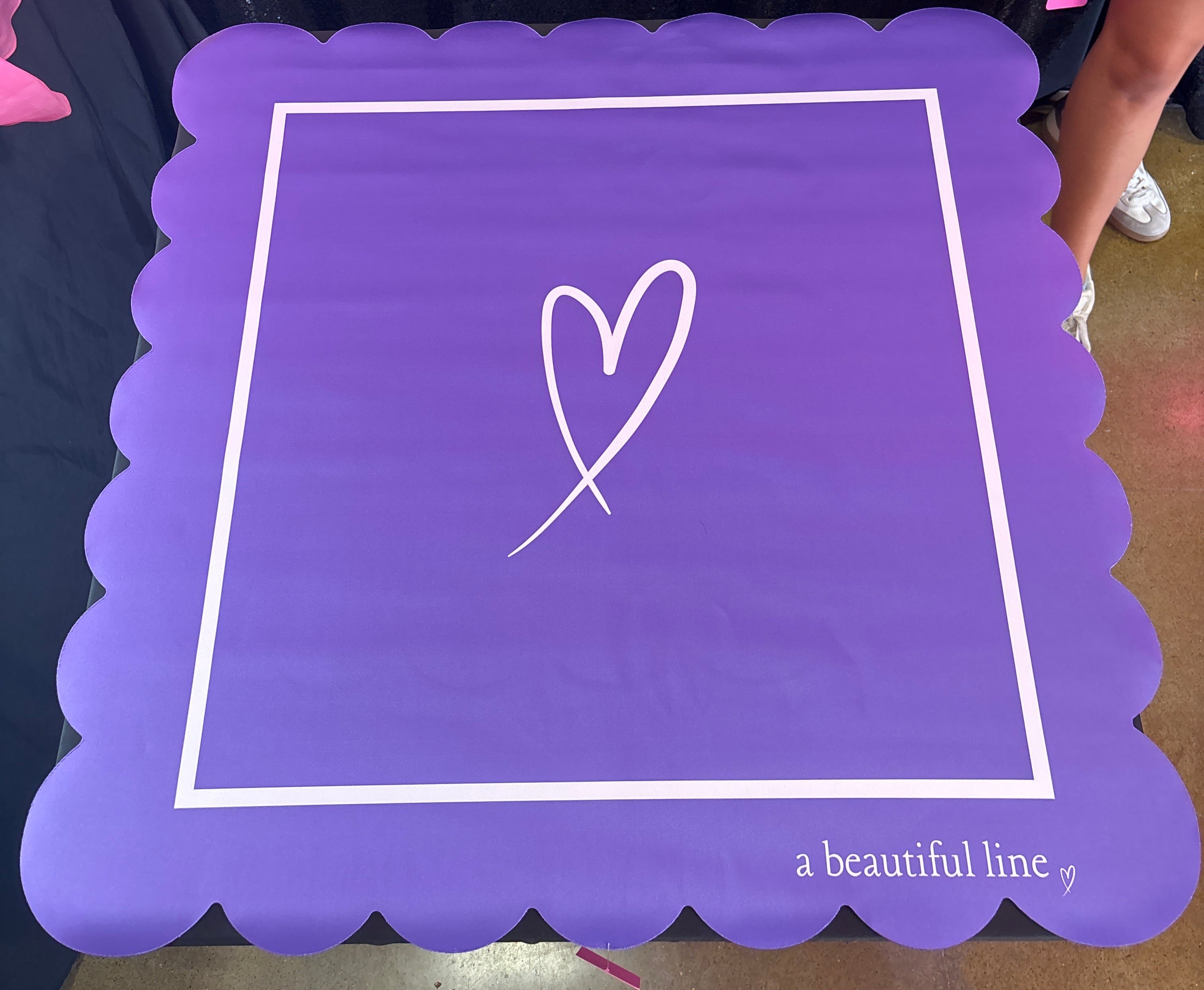 A Beautiful Line- Purple Scallop  Mahjong Mat