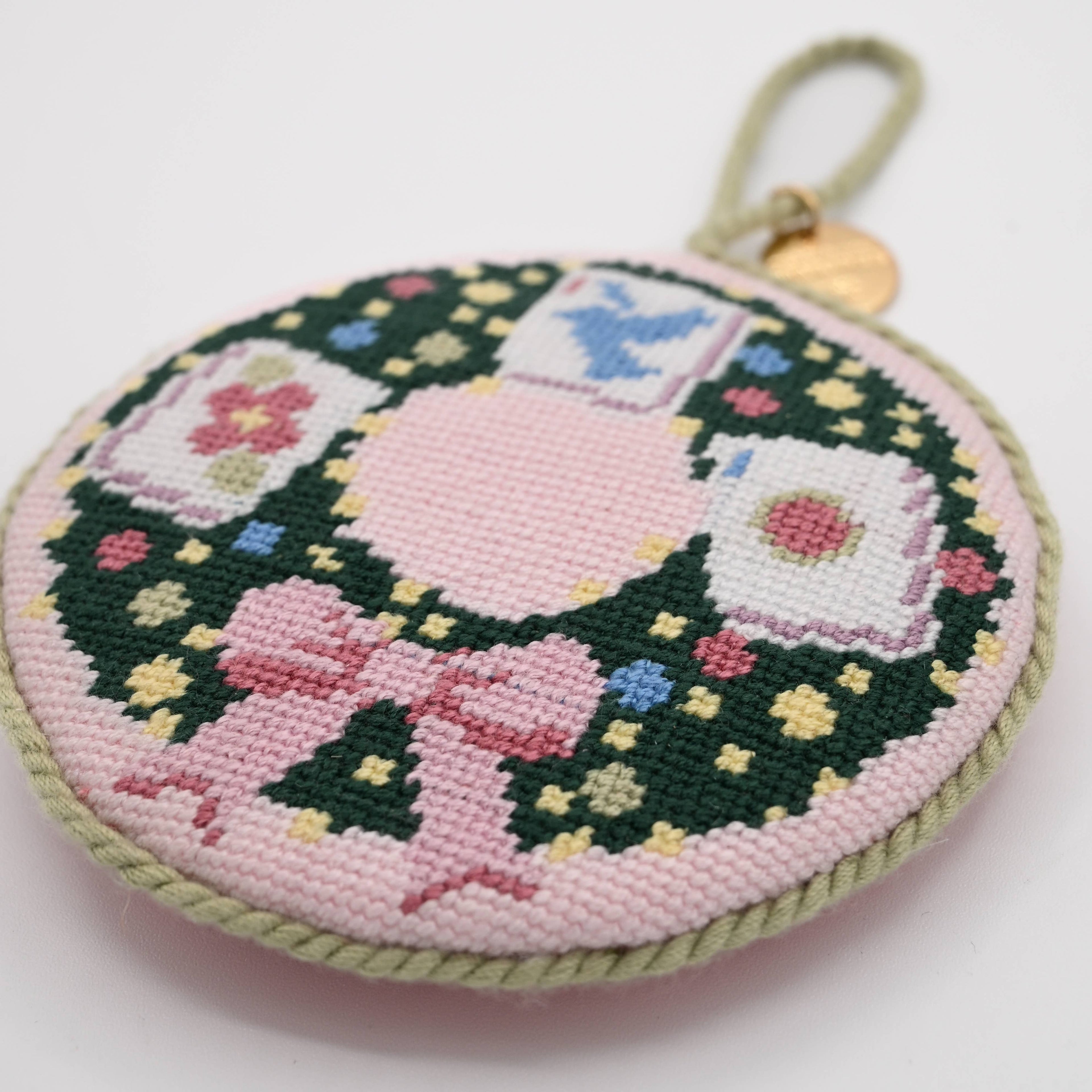Mahjong Memento Needlepoint Ornament