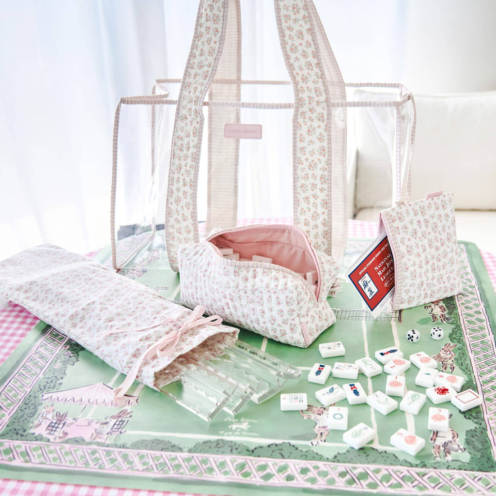 Case-Mate Mahjong Jelly Tote Set: Ballet Pink Bow