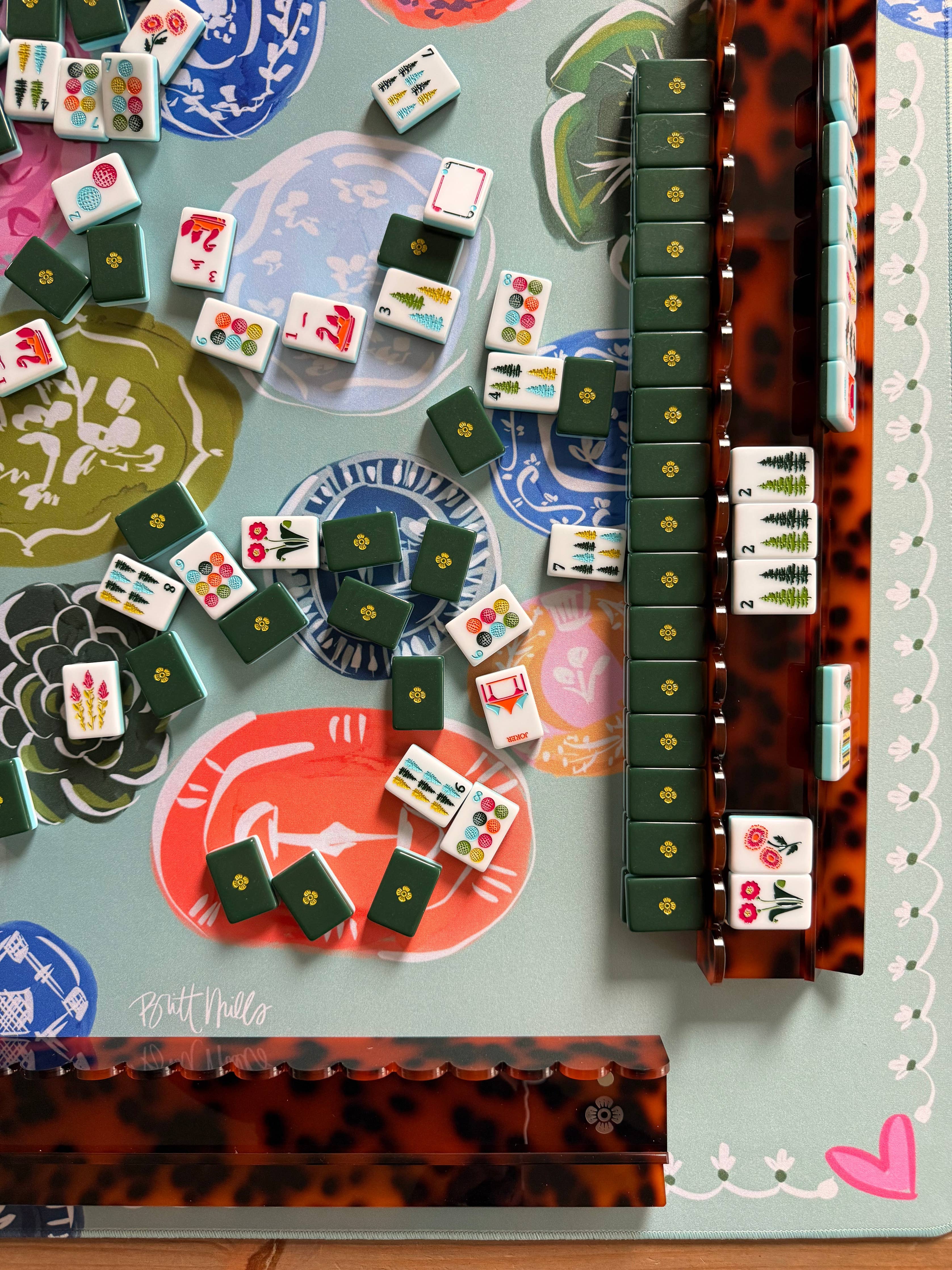 Britt Mills Neoprene Mahjong Mats Willow