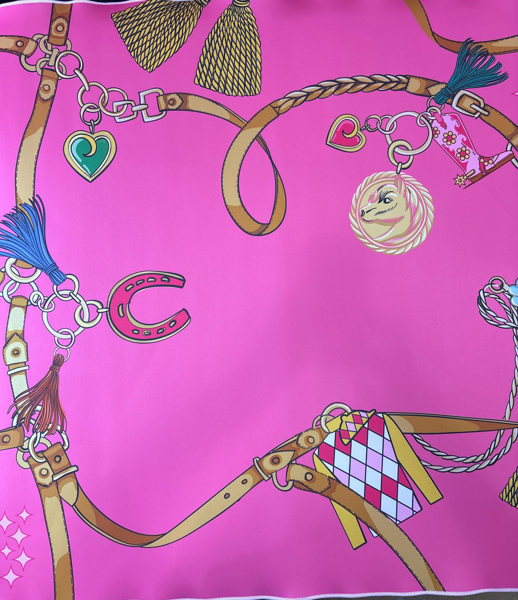 Year of Horse Hot Pink Double Sided Bespoke Mahjong Mat