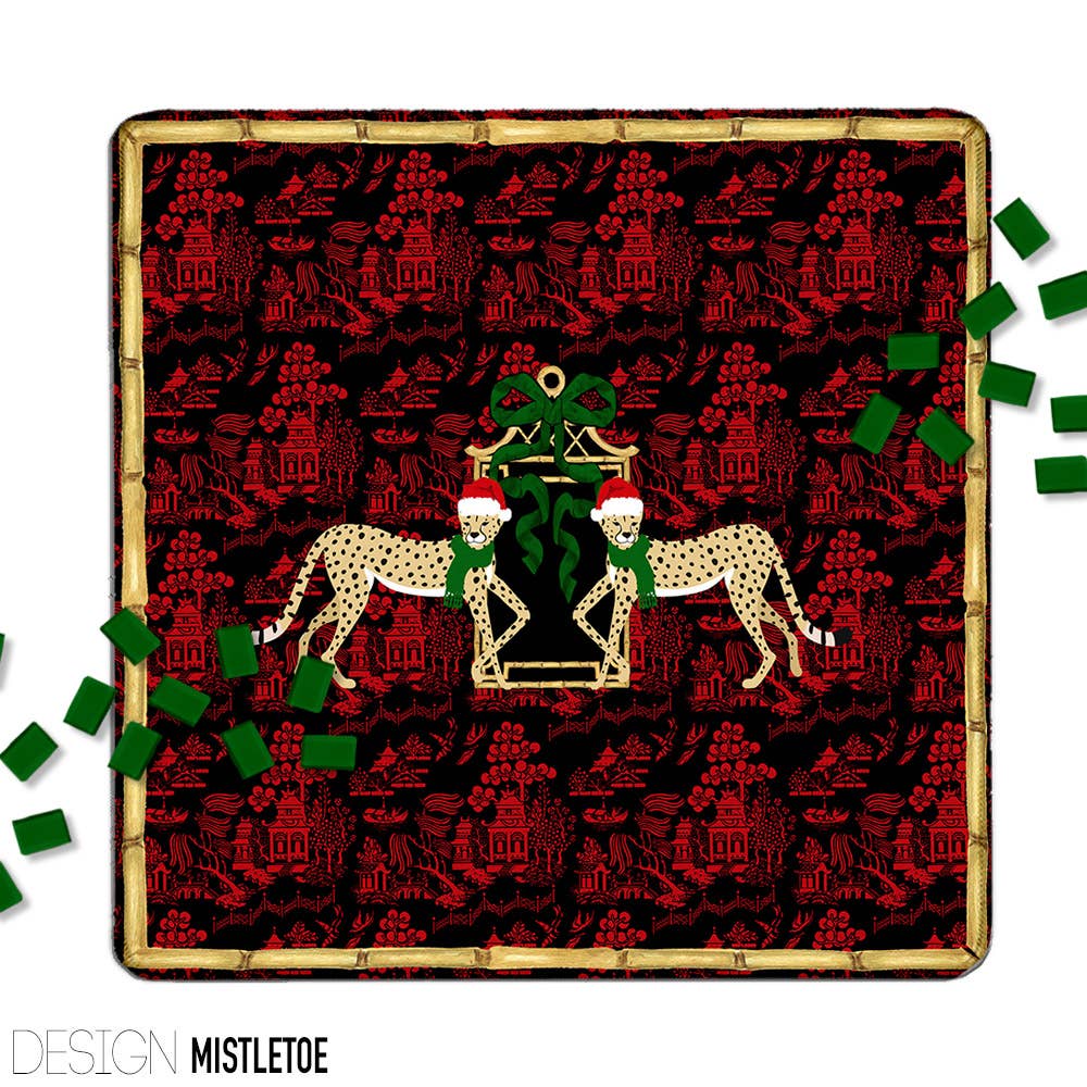 Mahjong Mat 31", Neoprene, Holiday, Christmas, Winter : Sugar Plum / Neoprene without bag
