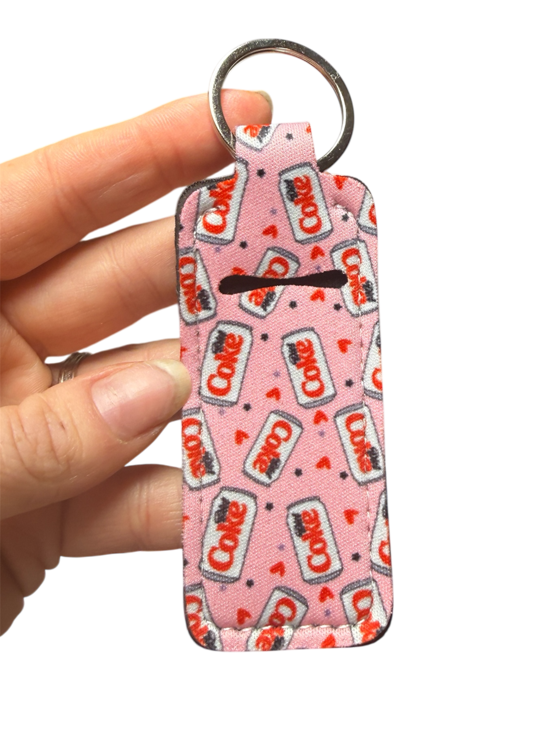 Diet Coke Chapstick Holder Keychain