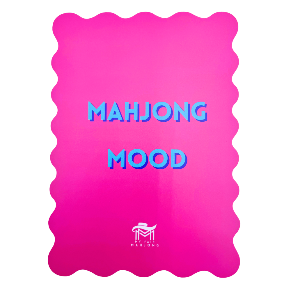 My Fair Mahjong MAHJONG SHUFFLE CARD  |  Scalloped Edges & Bright Colors  |  Sized to Store with Mahjong League Cards: 09-BLUE- DONT LET FRIENDS SKIP