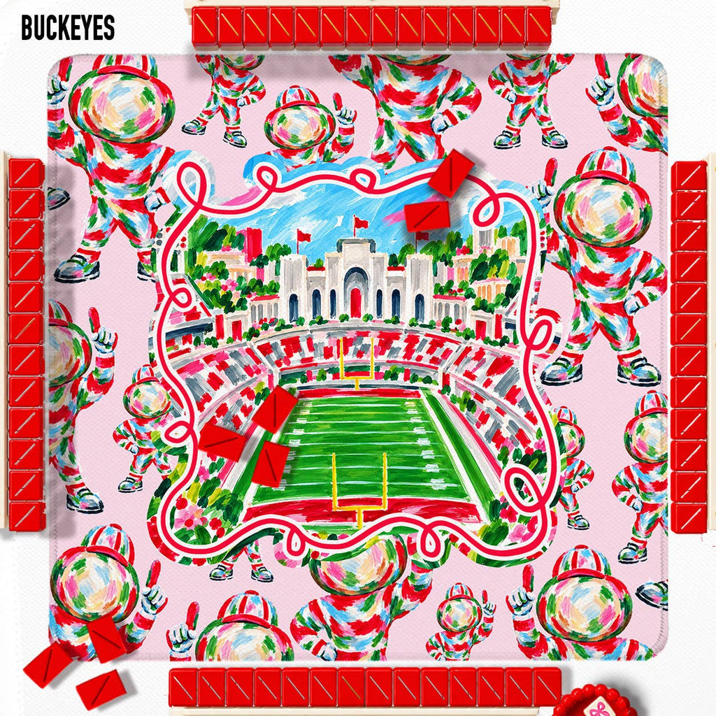 Mahjong Mat 31", Football, LSU Louisiana Tigers Purple
