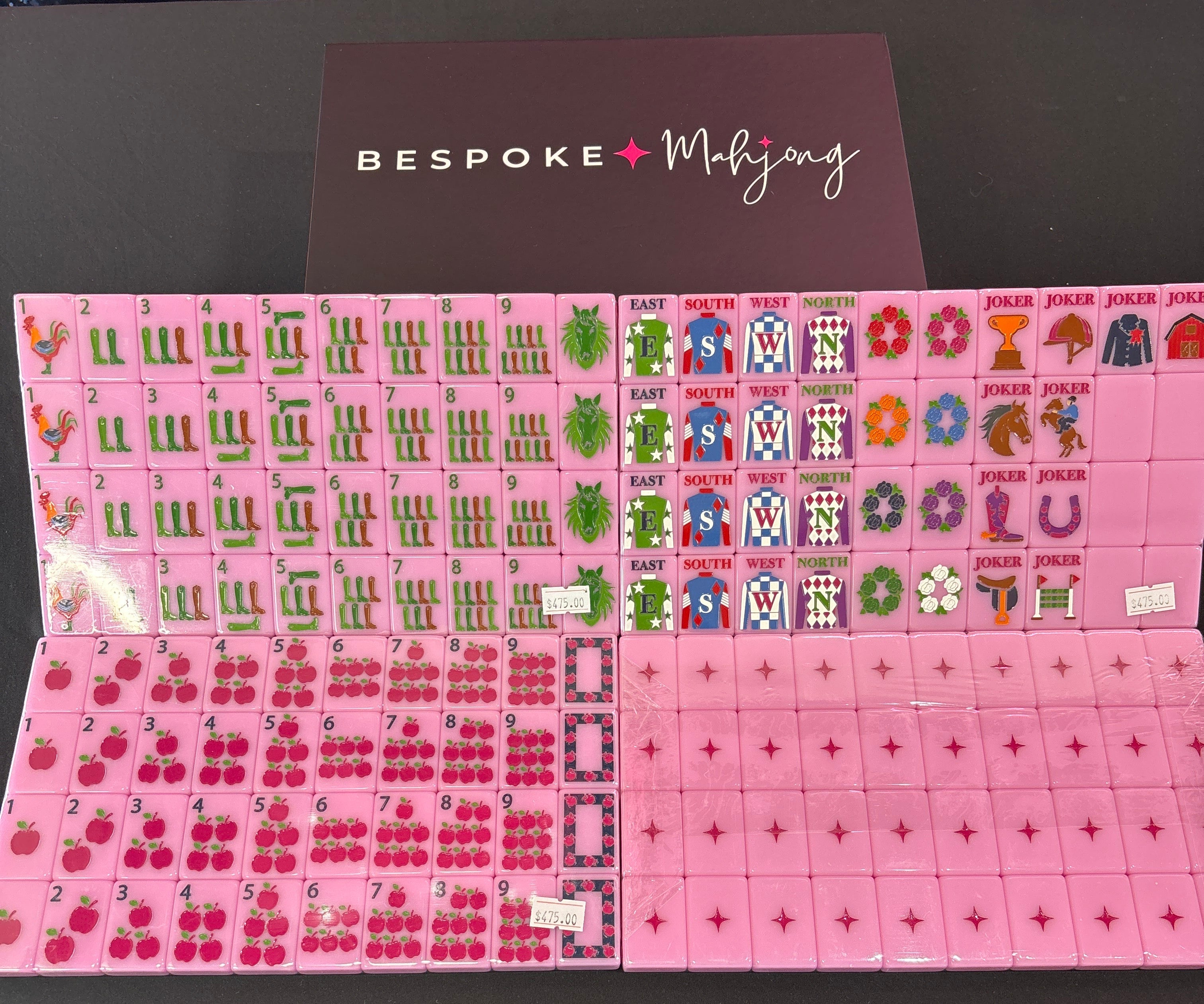 Year Of The Horse Tiles (PInk) - Bespoke Mahjong