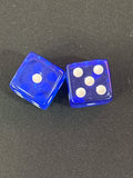 Clear Blue Mahjong Dice