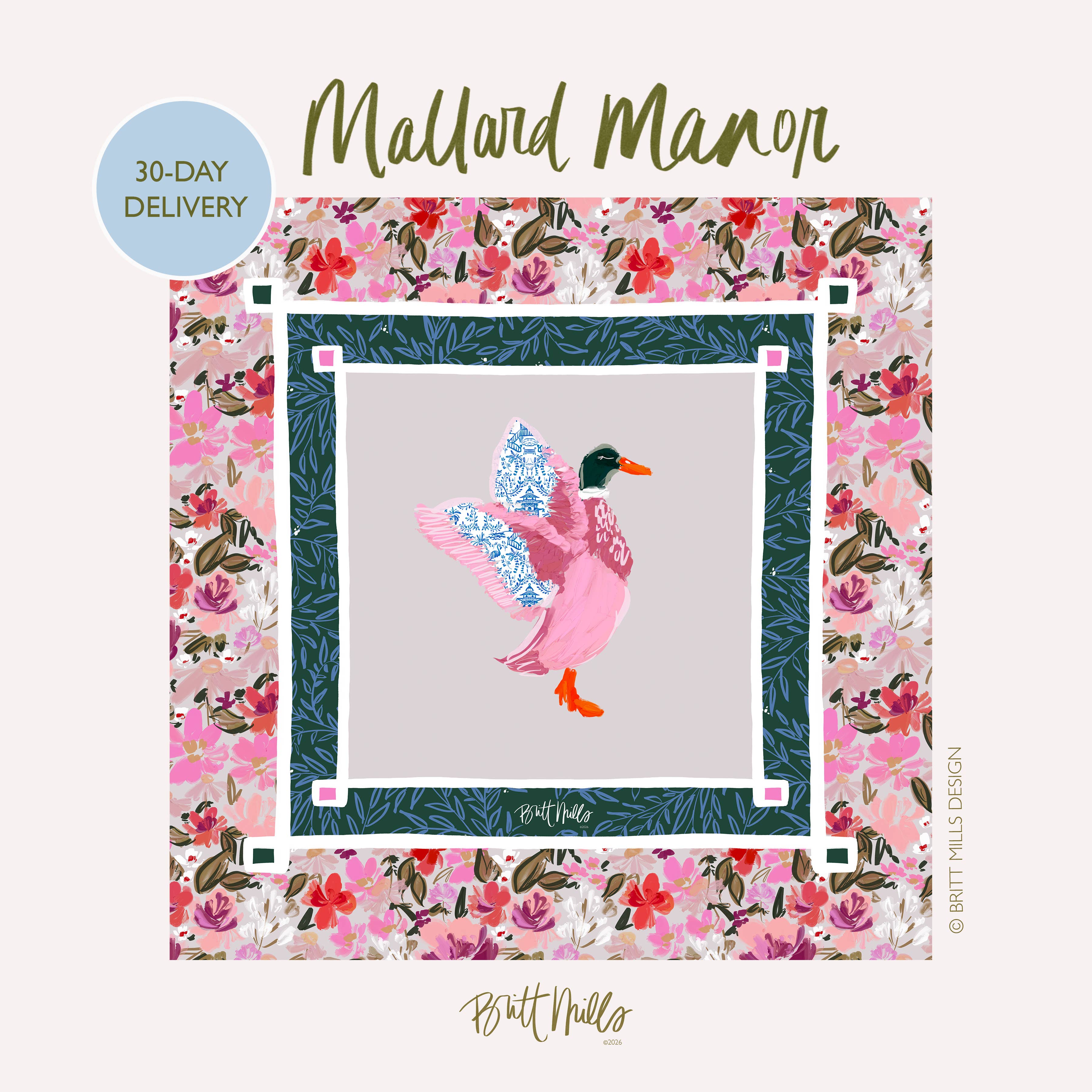 Britt Mills Mahjong Mats (Non-Neoprene): Mabel