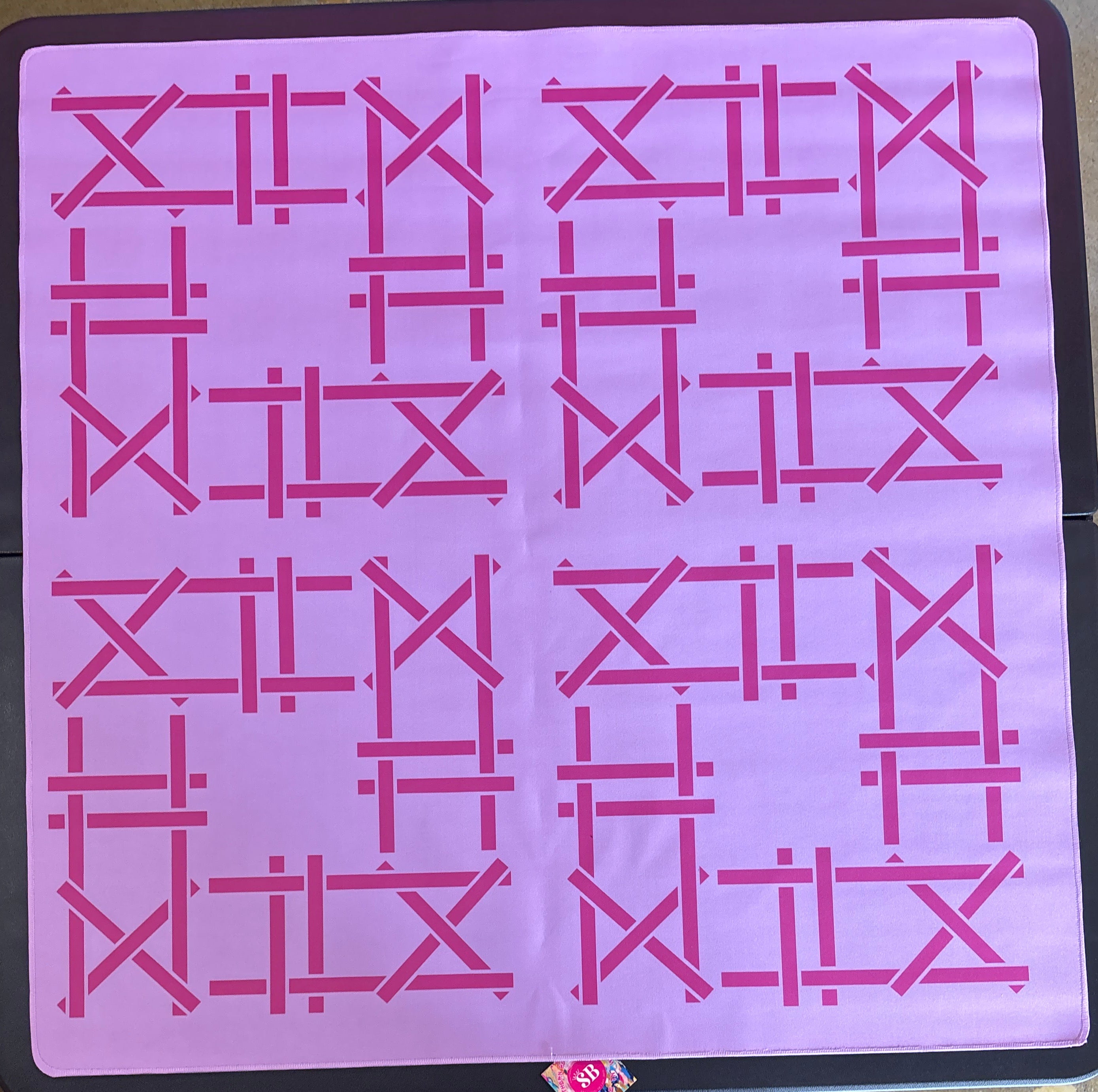 The Mahjong House Double Sided Mahjong Mat- Lilac Trellis CLEARANCE - MUST GO!!!