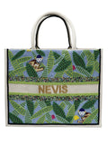 Hand Beaded Monkey Tote Bag