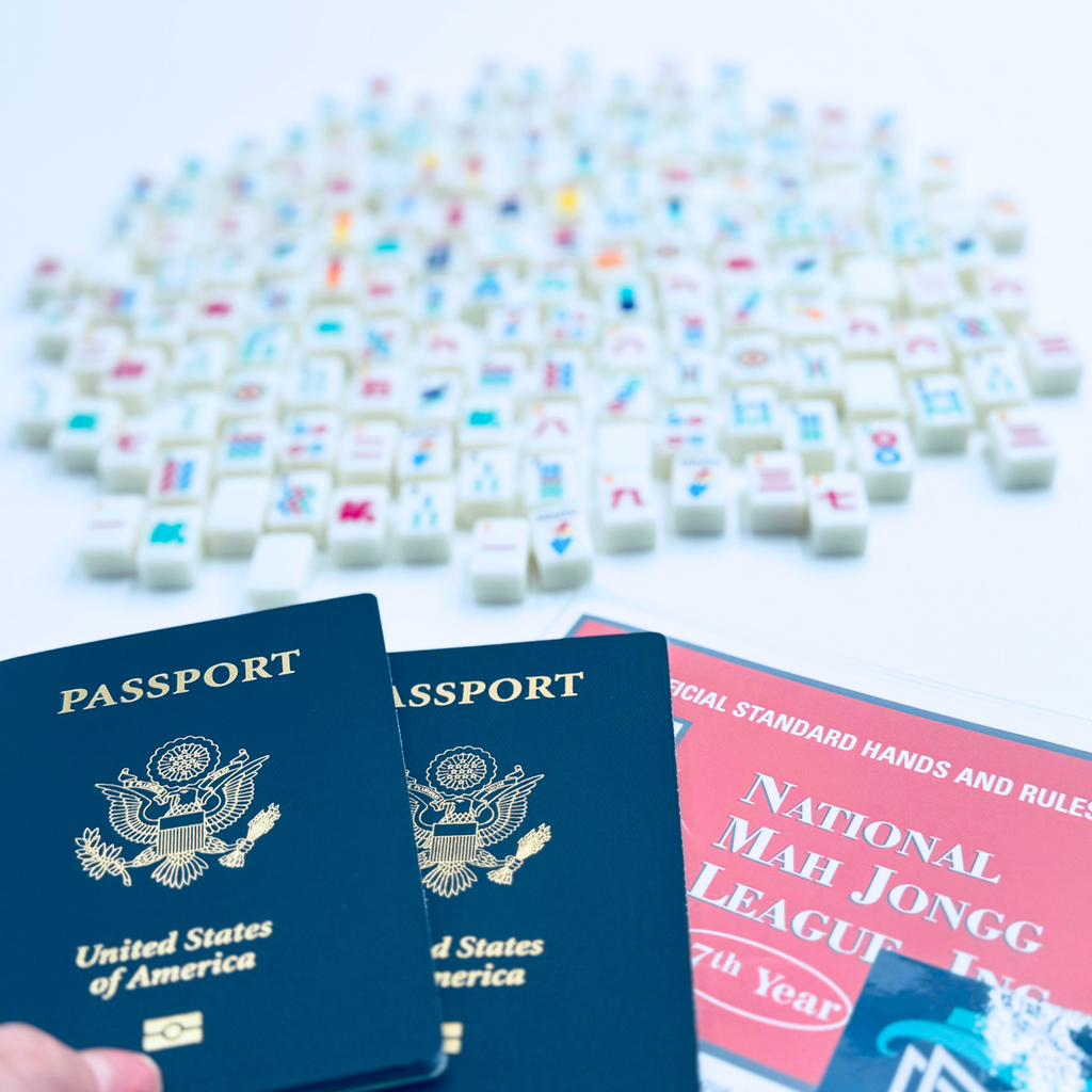 My Fair Mahjong MINI TRAVEL MAHJONG  |  Mini Anywhere Series  |  White CLEARANCE - MUST GO!!!