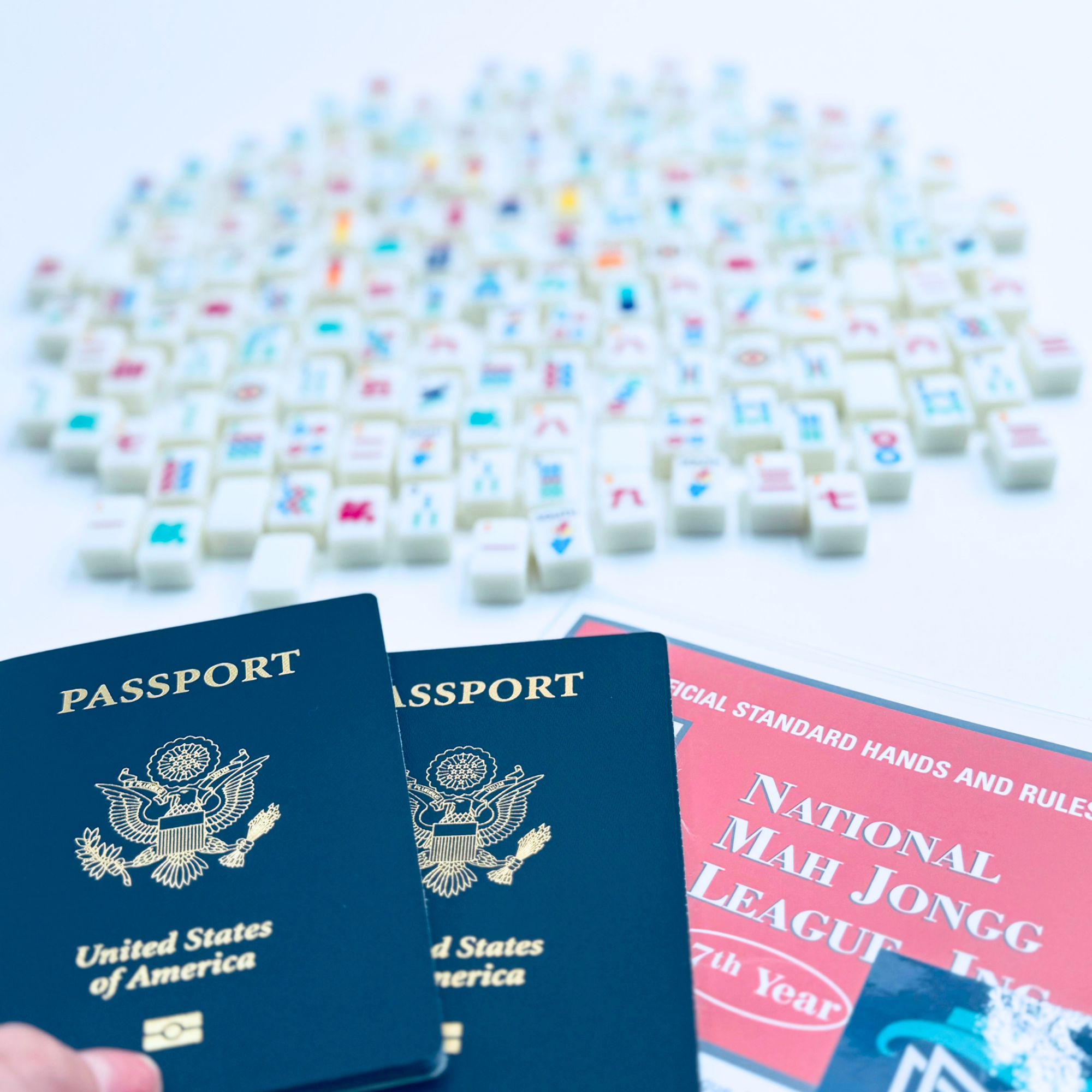My Fair Mahjong MINI TRAVEL MAHJONG  |  Mini Anywhere Series  |  White CLEARANCE - MUST GO!!!