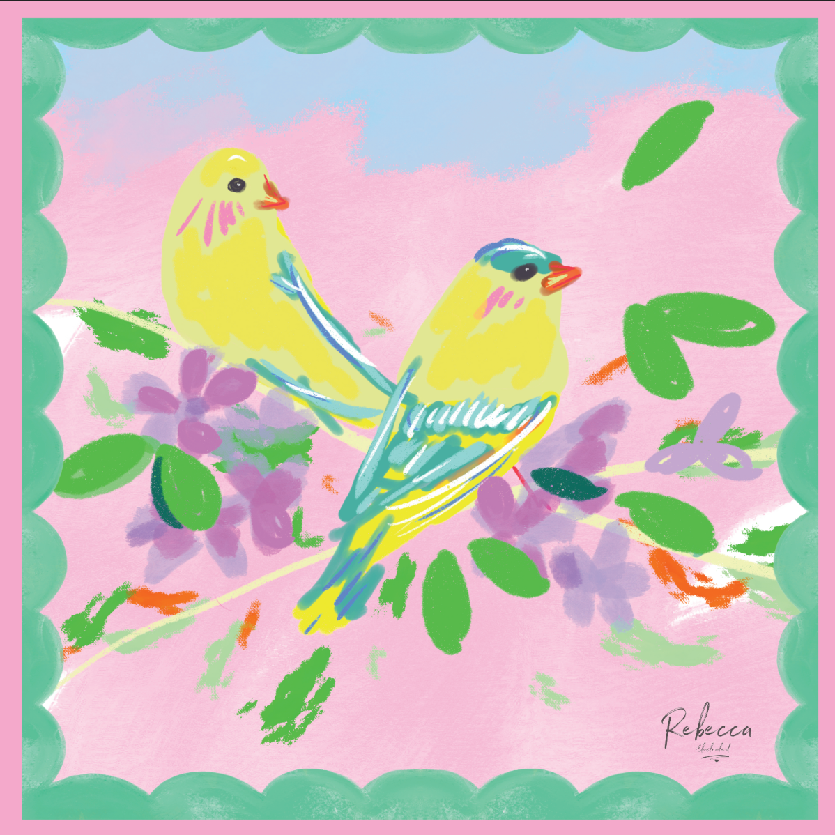 CANARIES MAHJONG MAT