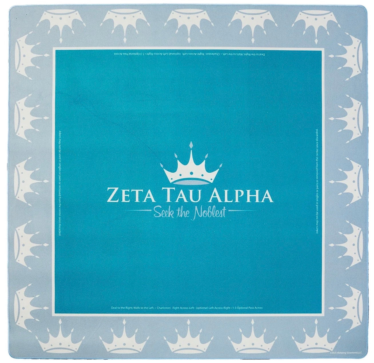 Mahjong Sisterhood Zeta Tau Alpha Bid Day Bundle - Mahjong Tiles, Mat, and Shufflers