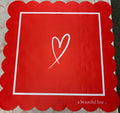 A Beautiful Line- Red Scallop Mahjong Mat