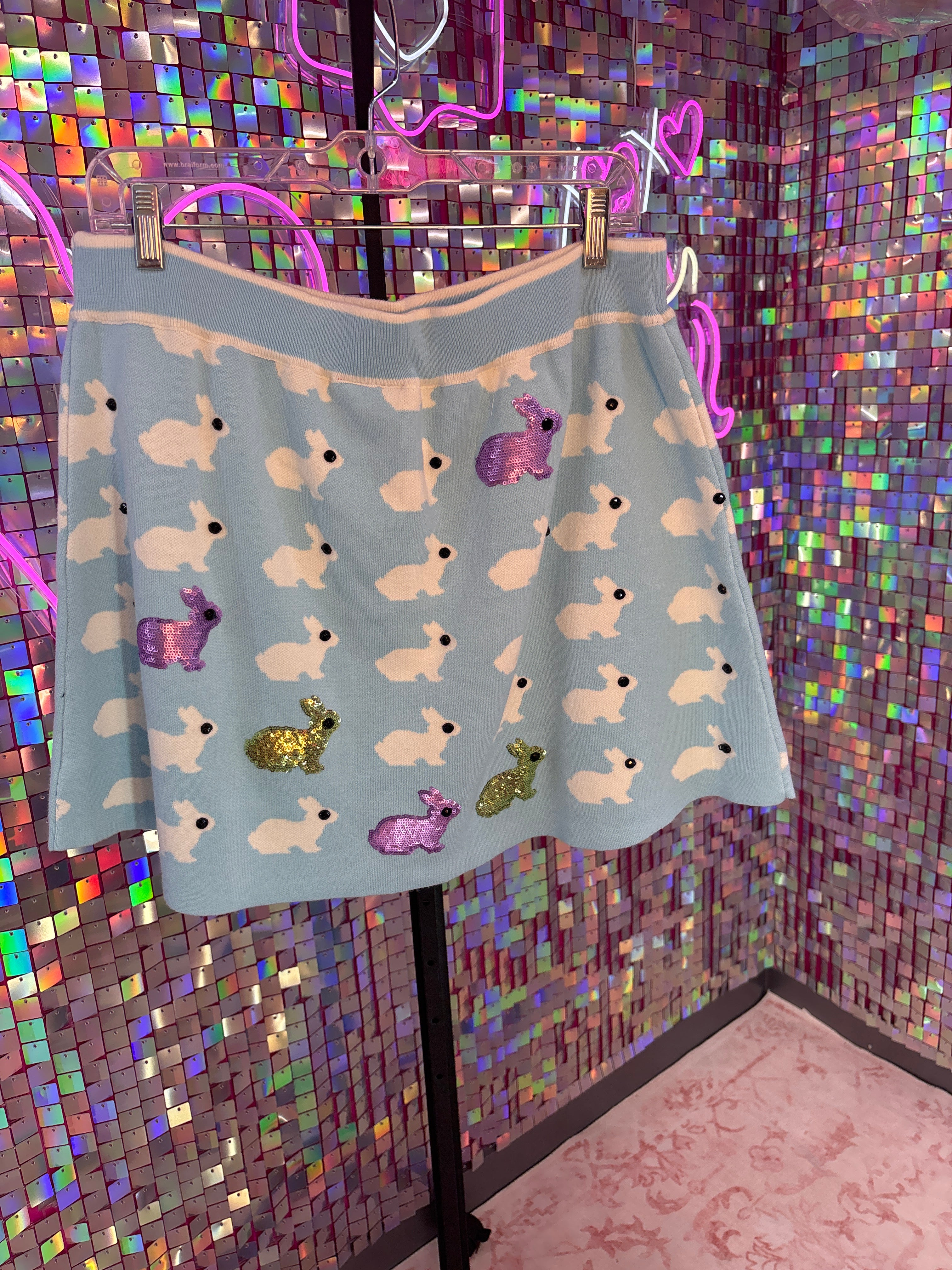 Queen of Sparkles QOS NWT Easter Bunny Skirt XL